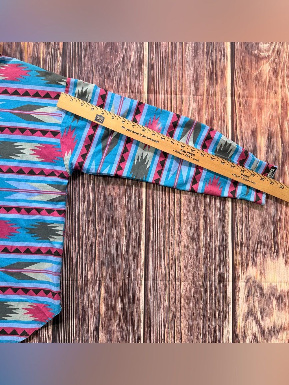 Roughrider Circle T Western button-down w/ Southwestern-inspired Aztec pattern - Picture 6 of 8